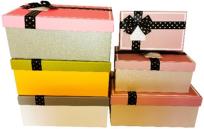 Opakowanie Pudełko White Stripe prostokąt zielone M ROZETTE