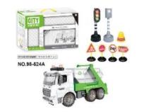 Opakowanie Śmieciarka z akcesoriami biało-zielona