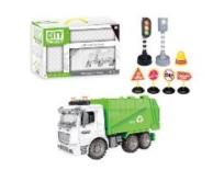 Opakowanie Śmieciarka z akcesoriami zielono-biała