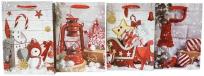 Opakowanie Torebka Lux z broaktem duża Xmas ROZETTE