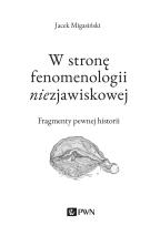 Okładka książki W STRONĘ FENOMENOLOGII NIEZJAWISKOWEJ FRAGMENTY PEWNEJ HISTORII