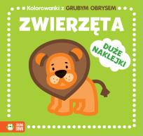 Okładka książki ZWIERZĘTA KOLOROWANKI Z GRUBYM OBRYSEM