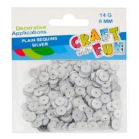 Opakowanie Cekiny gładkie 8mm srebrny