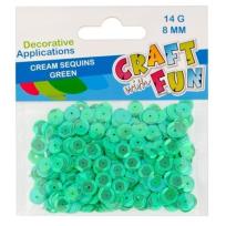 Opakowanie Cekiny kremowe 8mm zielony