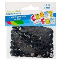 Opakowanie Cekiny laser 8mm czarny