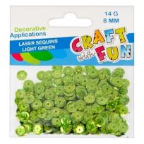 Opakowanie Cekiny laser 8mm jasny zielony