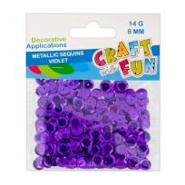 Opakowanie Cekiny metaliczne 8mm fioletowy