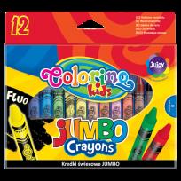 Opakowanie KREDKI ŚWIECOWE JUMBO 12 KOL. COLORINO KIDS