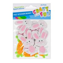 Opakowanie NAKLEJKI FILC KRÓLIK MARCHEWKA 24 SZTUKI