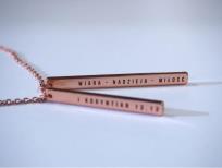 Opakowanie Naszyjnik różowe złoto - Wiara nadzieja miłość