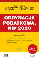 Okładka książki Ordynacja podatkowa NIP 2020
