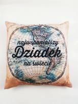 Opakowanie Poduszka Mapy Najwspanialszy Dziadek na świecie