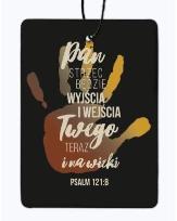 Opakowanie Zawieszka zapachowa - New car Ps. 121:8 czarny