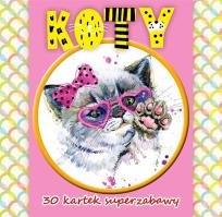 Okładka książki 30 kartek superzabawy.Koty