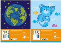 Opakowanie Blok rysunkowy kolorowy A4/10K Creatino (20szt)