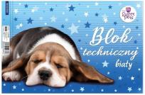 Opakowanie Blok techniczny biały A4/10K Pies