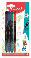 Opakowanie Cienkopis Graph Peps Deco 4 kolory MAPED