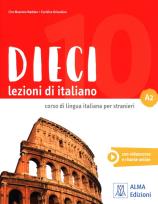 Okładka książki Dieci A2 Lezioni di italiano + DVD