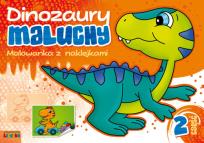 Okładka książki Dinozaury maluchy. Malowanka z naklejkami cz.2