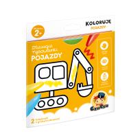 Okładka książki DŁUUUGIE RYSOWANKI KOLORUJĘ POJAZDY 2+ CZUCZU