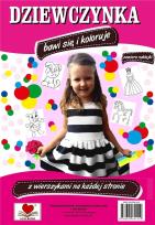 Okładka książki Dziewczynka bawi się i koloruje