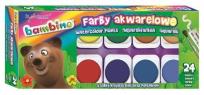 Opakowanie Farby akwarelowe BAMBINO 24 kolory, duża pastylka