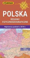 Okładka książki Mapa - Polska regiony fizycznogeograficzne
