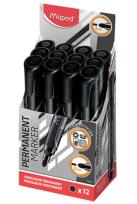 Opakowanie Marker permanentny okrągły czarny (12szt) MAPED