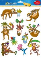 Opakowanie Naklejki na okno - Leniwce/Małpki