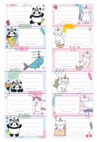 Opakowanie Naklejki na zeszyt Kotorożec, Lamorożec (25szt)