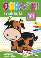 Okładka książki Obrazki i naklejki Wiejskie zwierzęta