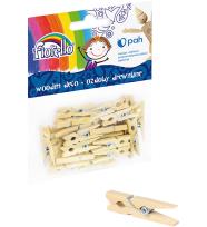 Opakowanie Ozdoby drewniane Spinacz Mały 25szt FIORELLO