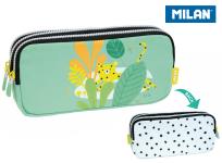 Opakowanie Piórnik 3 komorowy Hyde&Seek zielony lepoard MILAN