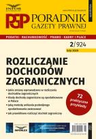 Opakowanie Rozliczanie dochodów zagranicznych