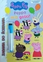 Okładka książki Świnka Peppa. Zadania do ścierania. Peppa ma gości