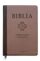 Okładka książki Biblia pierwszego Kościoła z paginat. ciemny beż