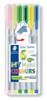 Opakowanie Cienkopis Staedtler triplus Botanical grubość 0.3 mm, 6 kolorów w etui