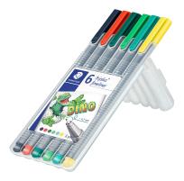 Opakowanie Cienkopis Staedtler triplus DINO 6 kolorów w etui