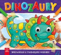 Okładka książki Dinozaury. Malowanka z ruchomymi oczkami