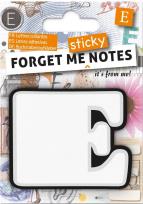 Opakowanie Forget me sticky notes kart samoprzylepne litera E