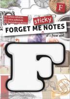 Opakowanie Forget me sticky notes kart samoprzylepne litera F