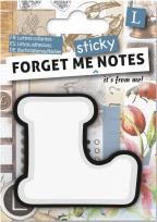 Opakowanie Forget me sticky notes kart samoprzylepne litera L