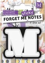 Opakowanie Forget me sticky notes kart samoprzylepne litera M