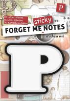 Opakowanie Forget me sticky notes kart samoprzylepne litera P