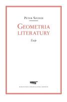 Okładka książki Geometria literatury. Esej