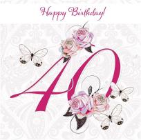 Opakowanie Karnet Swarovski kwadrat CL1640 Urodziny 40