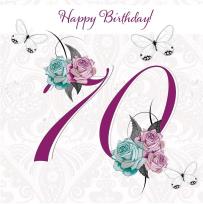 Opakowanie Karnet Swarovski kwadrat CL1670 Urodziny 70