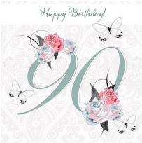 Opakowanie Karnet Swarovski kwadrat CL1690 Urodziny 90