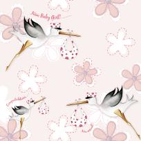 Opakowanie Karnet Swarovski kwadrat PF11 Narodziny bociany dz