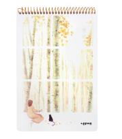 Opakowanie Kołoszkicownik B5/48K dziewczyna z kotem brzozy